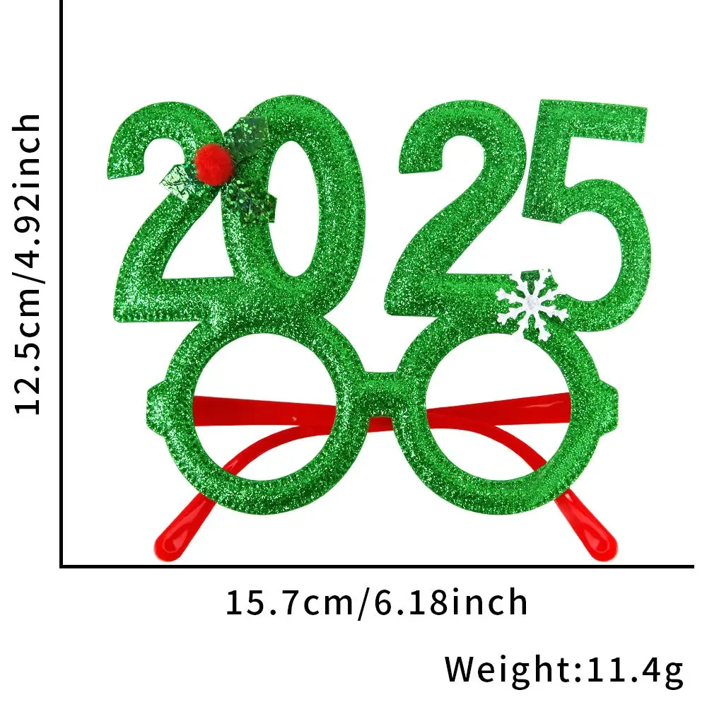 2025 New Year Creative Digit Christmas Glasses Party Decoration New Year's Eve Photography Props Supplies Child Gifts