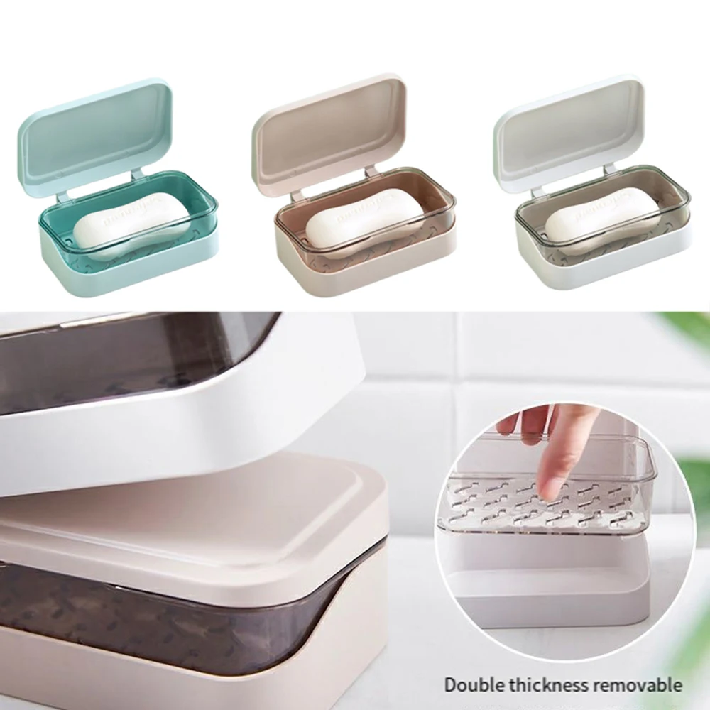 Portable Soap Storage Box Dustproof Sealed Soap Box Bathroom Supplies Soap Holder Soap Cases Waterproof Moisture-proof