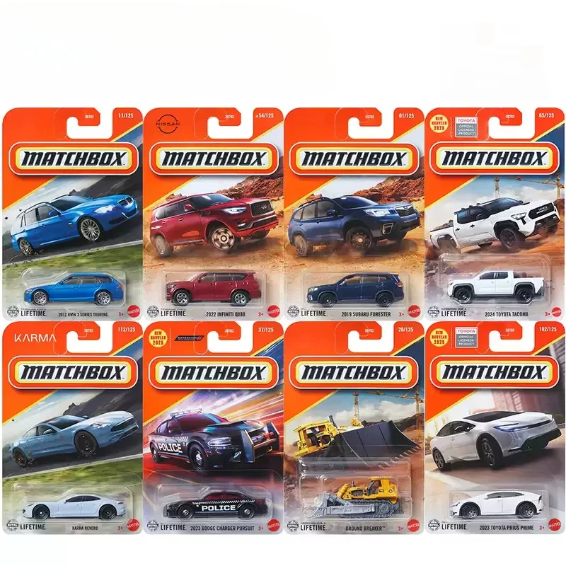 Original Mattel Matchbox coche niños juguetes 1/64 Diecast Chevy Camino Plymouth Coupe mercedes-benz Alfa Romeo Toyota Tacoma Fiat regalo