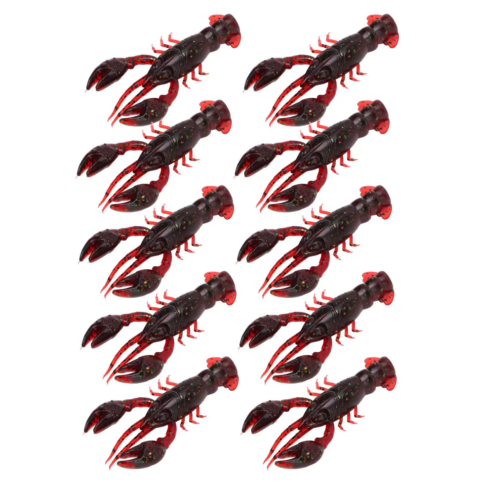 10 stücke weiche Crawdad Angel köder-PVC-Garnelen köder für Bass-Tackle-Zubehör