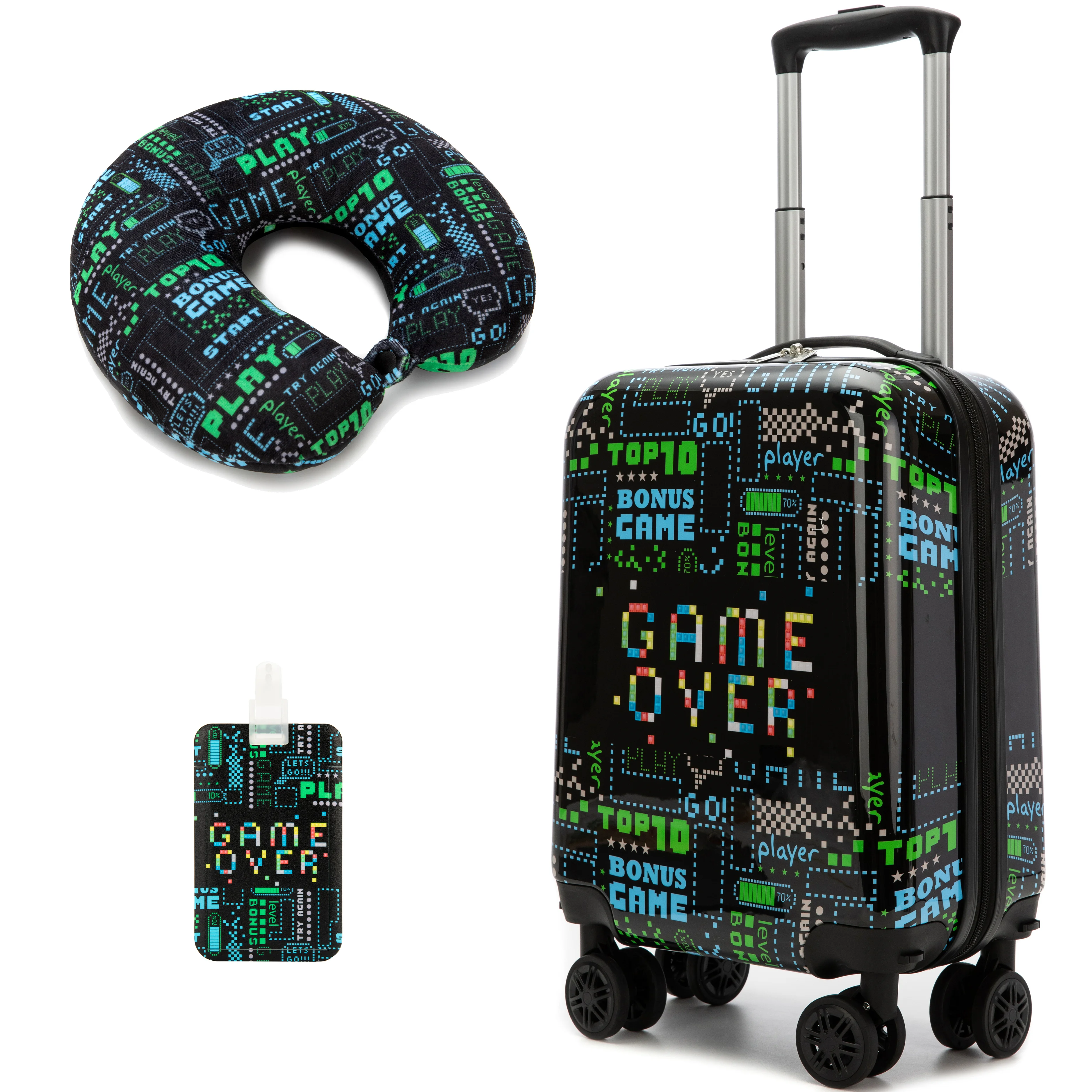 

Kid’s Luggage Set 2 Piece Suitcase Set 16’’ Hardside Luggage with Spinner Wheels Boys Carry on Toddler Luggage Airline Approved