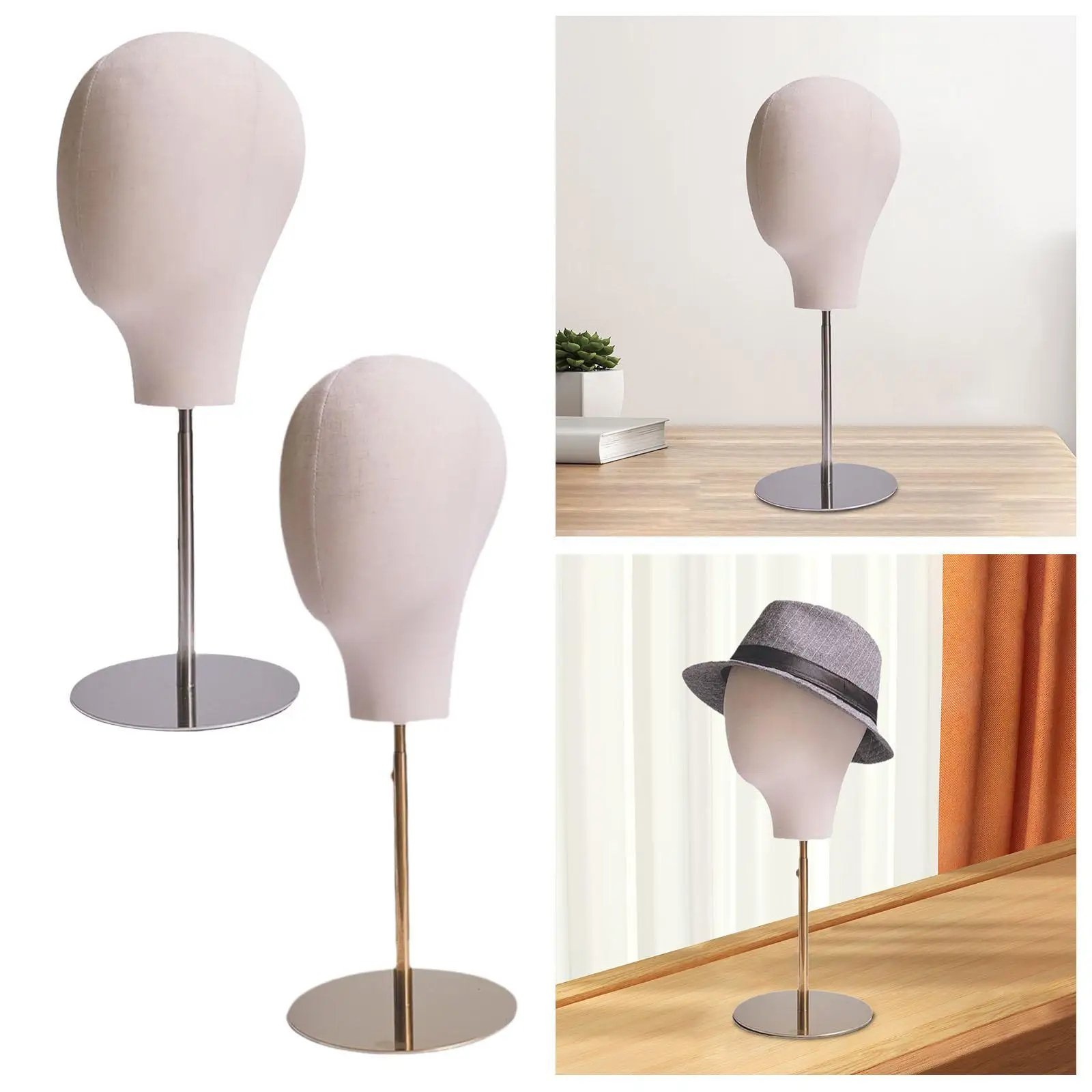 

Wig Head Stand Hat Rack Stable Base Versatile Wig Stand Wig Display Head