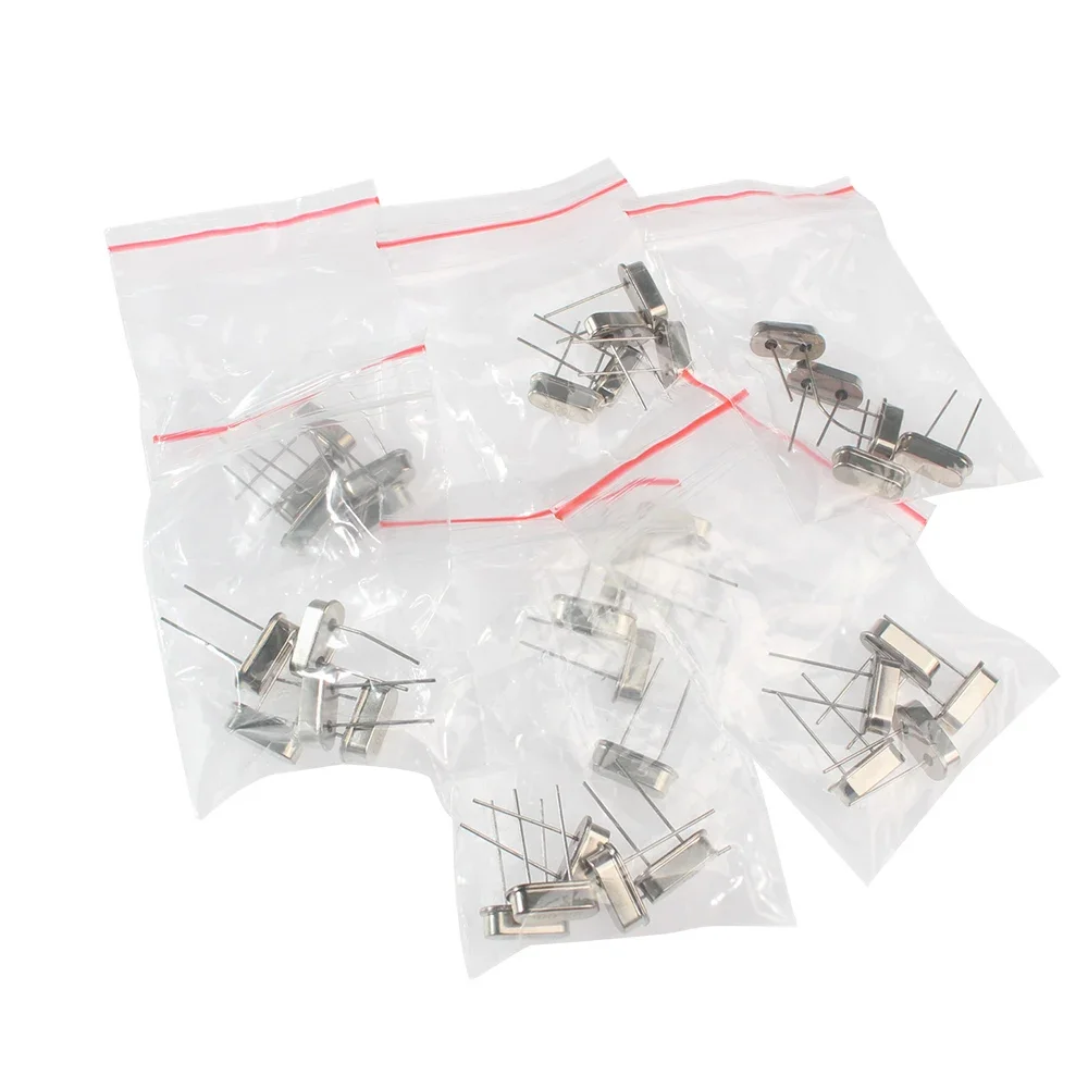 35PCS HC-49S Crystal Oscillator Kit 6Mhz 8Mhz 10Mhz 12Mhz 11.0592Mhz 16Mhz 32.768Mhz Quartz Crystal Resonator Passive Oscillator