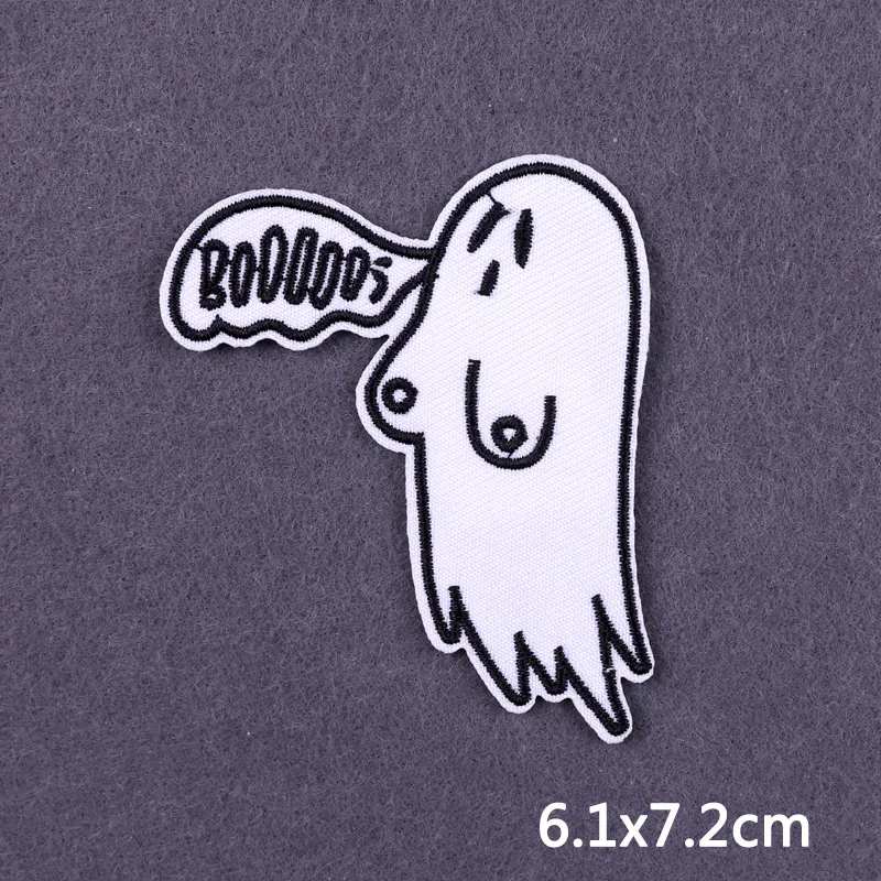 Flamme Schädel Patch Kleidung Punk Bestickt Patches Für Kleidung Eisen Auf Patch Auf Kleidung Thermoadhesive Patches Jacke Abzeichen DIY – Detail 27