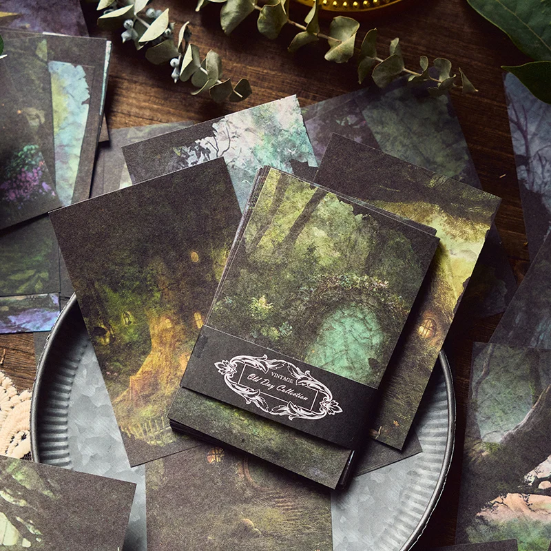 

50sheets Retro Art Memo Material Creative Handbook Scrapbooking Background Paper DIY Junk Journal Handmade Aesthetic Craft Paper