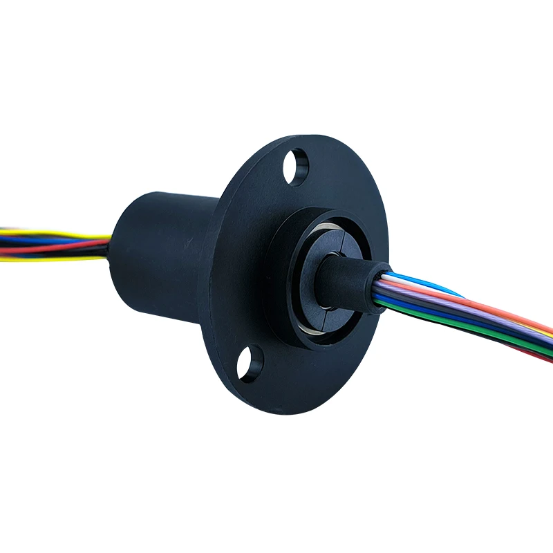 24C 2A Rotary Slip Ring 22mm OD Miniature Cap Conductive Ring 250RPM Electrical Rotating Connector for Pan Tilt Robotics
