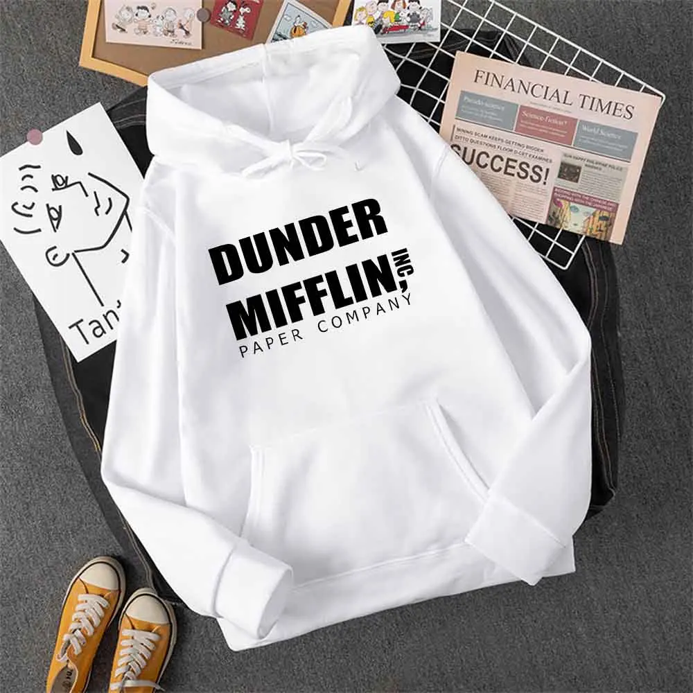 Dunder Mifflin Paper Hoodie Men Women's Casual Sports Cool Hoodies Printed Fleece Oversized Hoodie Fashion Hip Hop Street Sweate