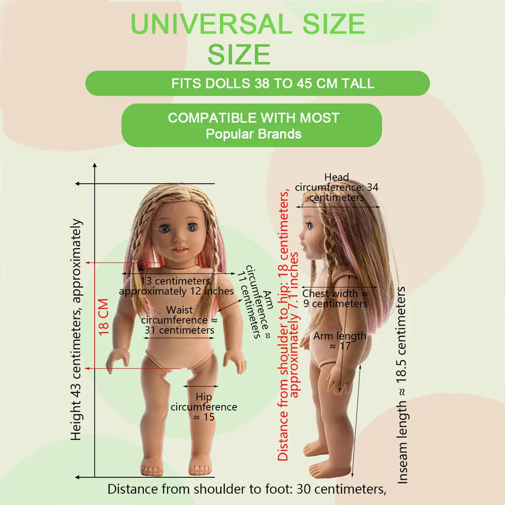 18 inch doll clothing blind box, set, top, dress, swimsuit randomly distributed, suitable for 18 inch dolls