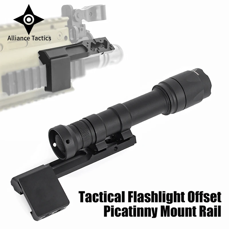 

WADSN M300 M600 M600C M300A Surefir Tactical Flashlight Offset Picatinny Mount Rail Hunting Airsoft Mini Scout Light Accessories