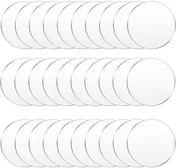 25mm 30mm 40mm 45mm 50mm 60mm Blank Clear Acrylic Disc Jewelry Art Acrylic Circle Round Shape 1.0