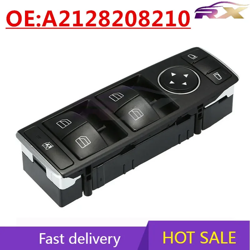 NEW:A2128208210 Suitable for Mercedes-Benz W212, W204 glass lifter switch power window control main button switch, 60