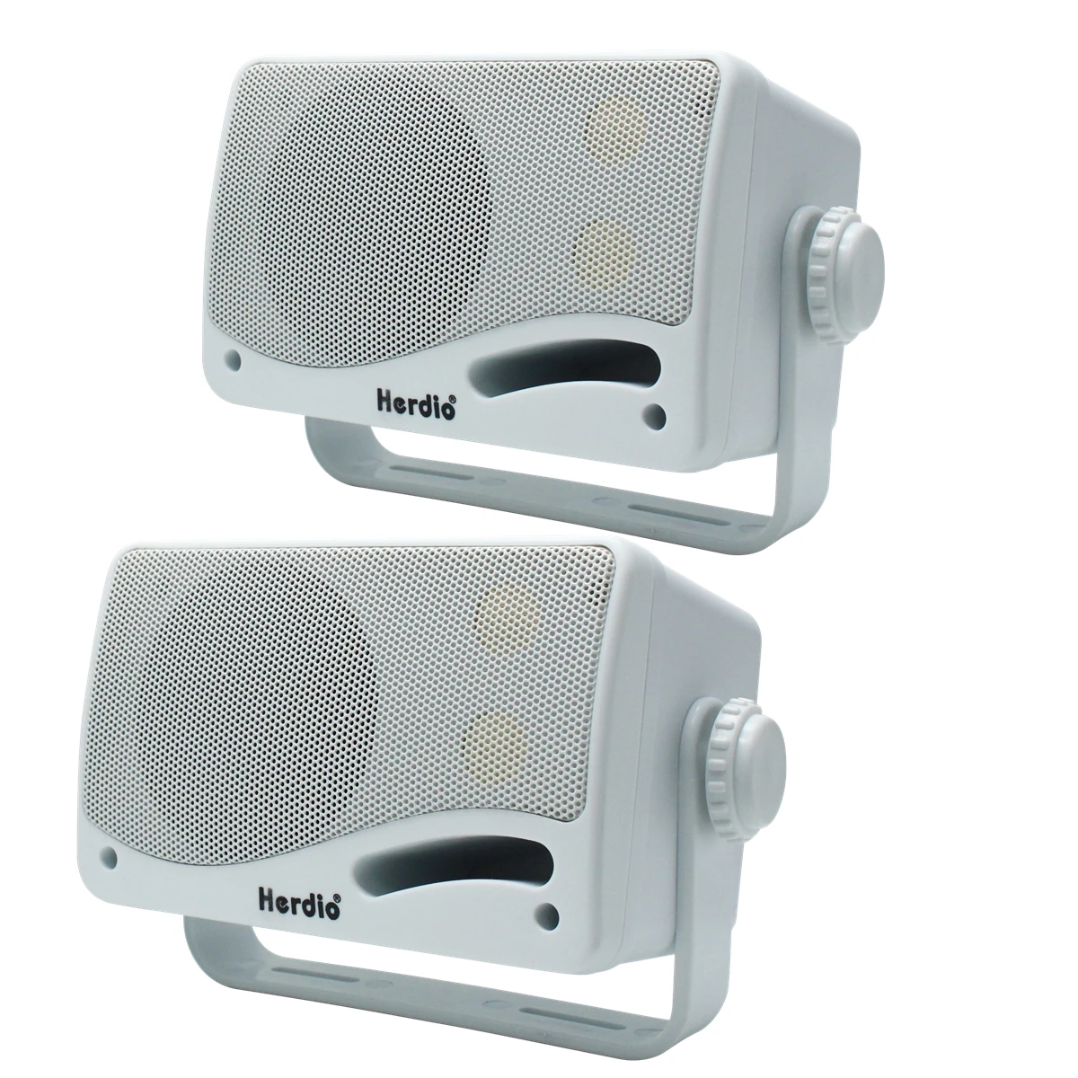 

Herdio 3.5 Inch Passive Outdoor Speakers 3 Way Premium Mountable Wall Mount Speakers with Superior Sound Waterproof for Patio