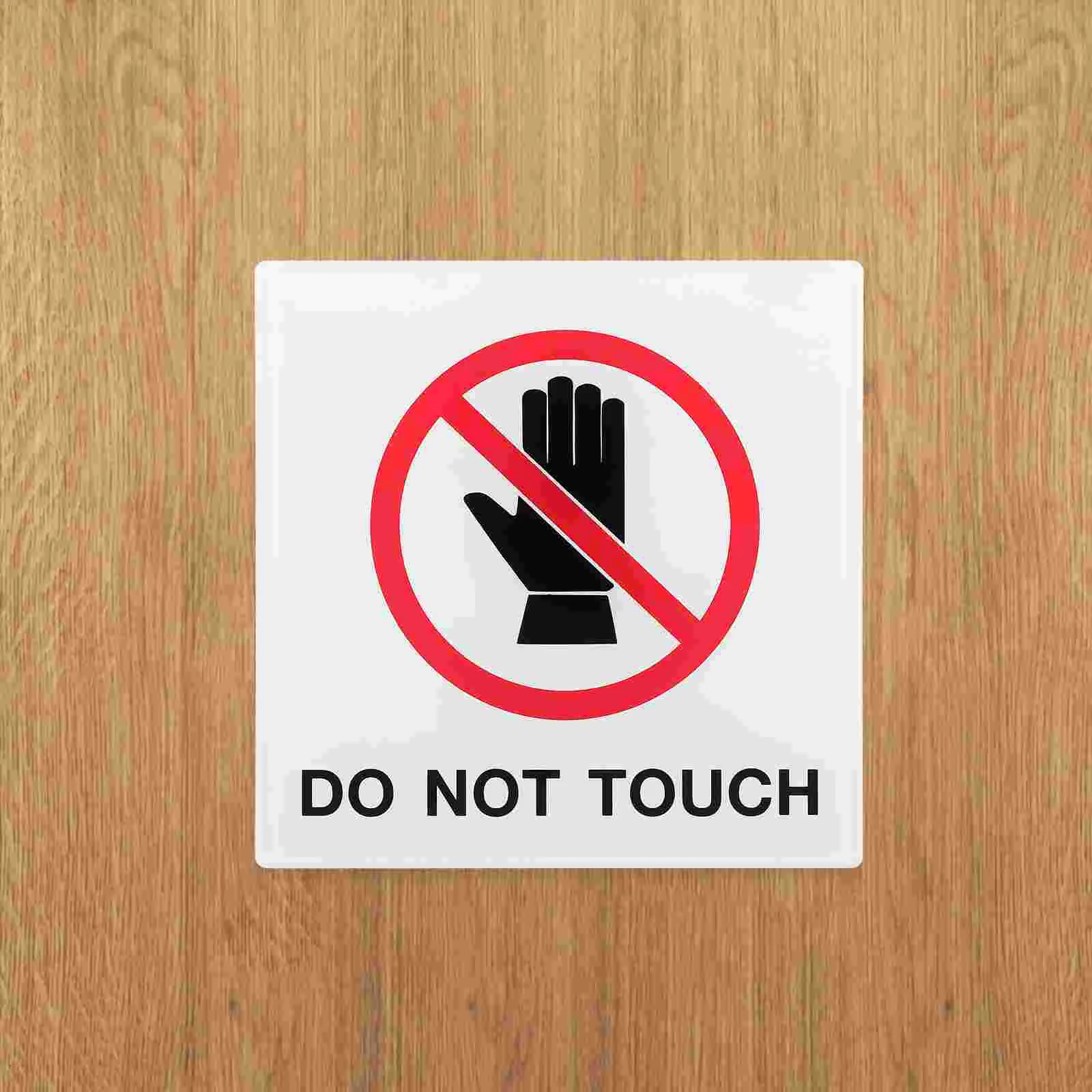 No Touching Signs Do Not Use Hand Warning Adhesive Acrylic Stickers Factory Peel Safety Label