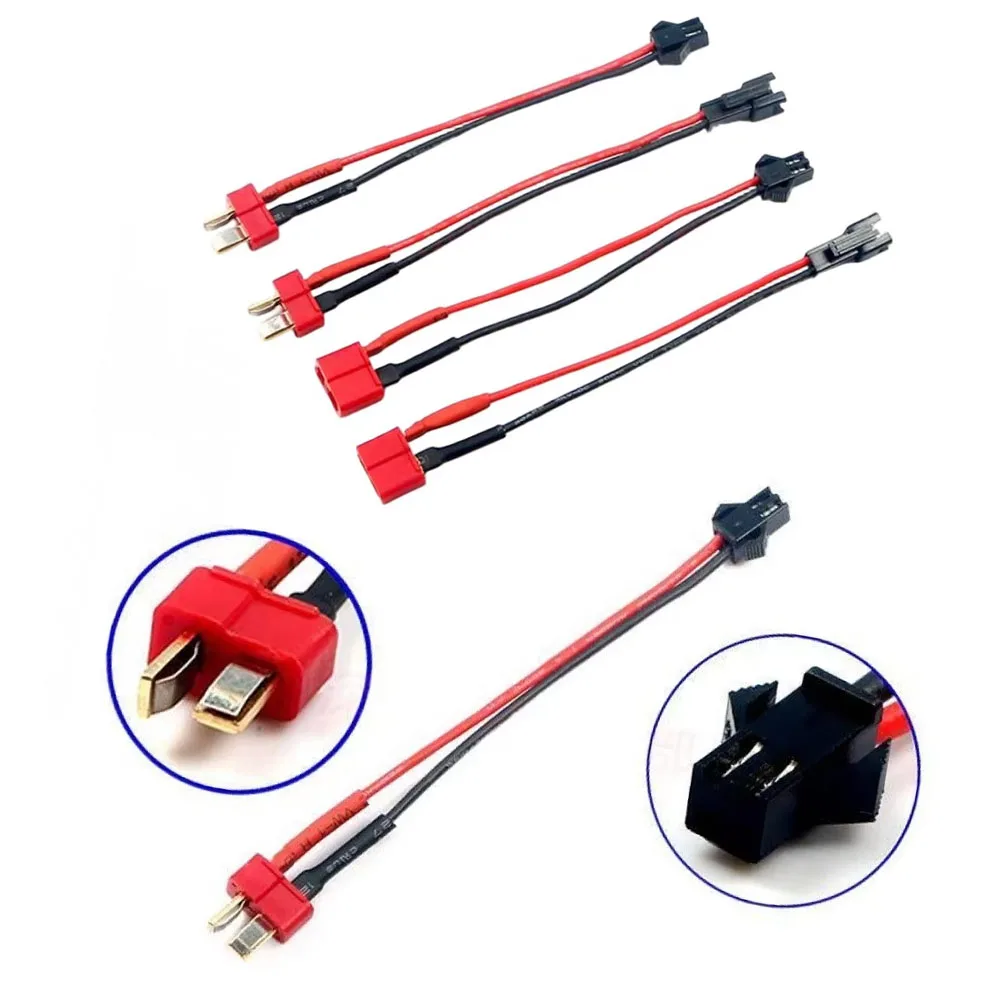 20AWG Silicone Wire 10CM ​RC LiPo Battery T Plug to SM Adapter Cable F-F/M-M/M-F Connector Adapter for RC Car Boat Airplane 1PCS