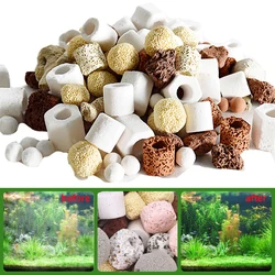 250g/bag Multi-color Fish Tank Bio Filter Ring Aquarium Biochemical Filter Media Fish Pond Water Purification Filter Accessories