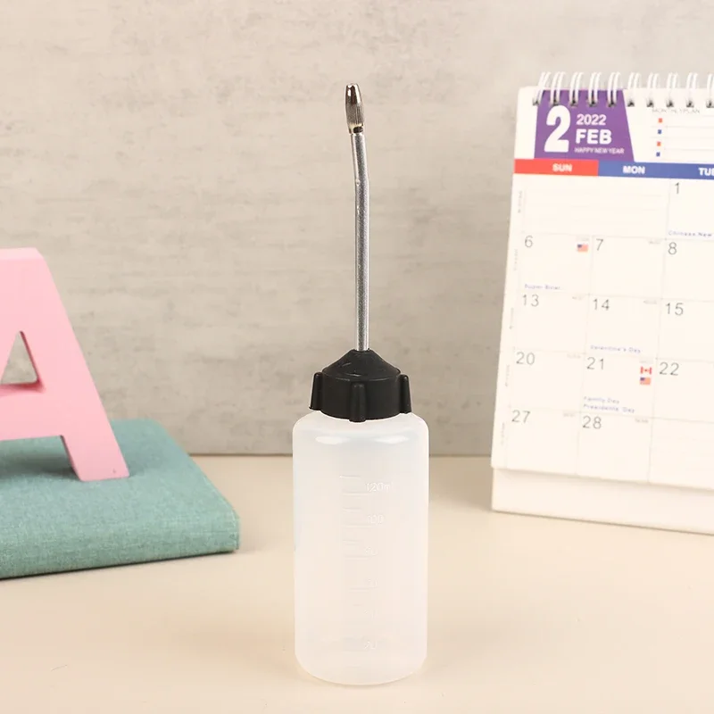 120ML White Sewing Machine Oil Bottle Clear Plastic Spray Nozzle Empty Oil Bottle Oiler Plastic Oiler