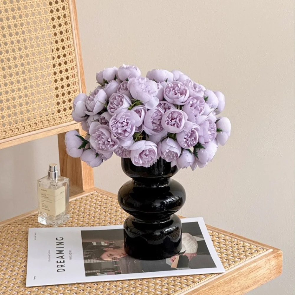 27 Köpfe Künstliche Rosen-Blumensträuße Heimdekoration Valentinstag Vintage DIY Braut Hochzeitsdeko Bastelgeschenke Zubehör – Detail 11