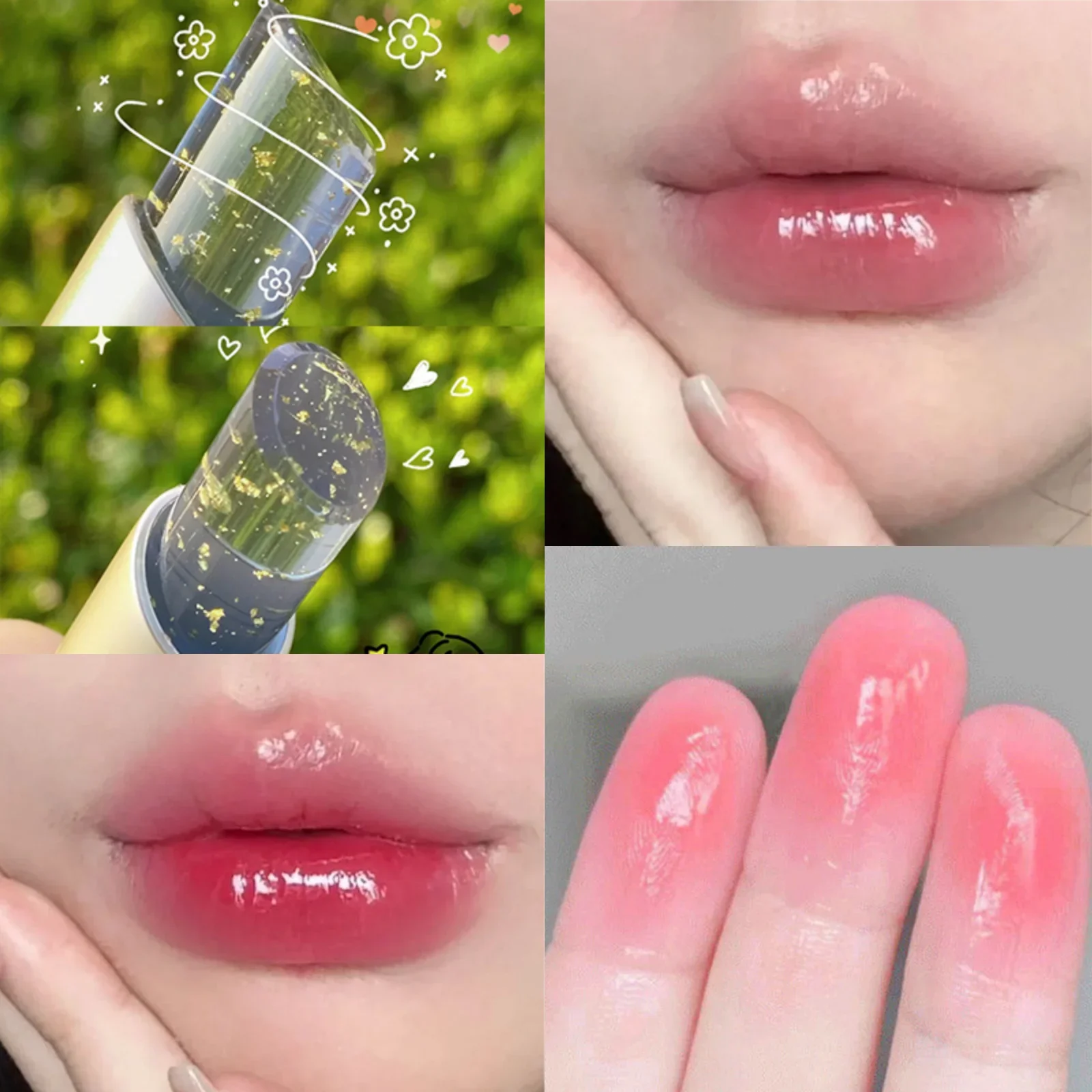 1PC Smooth Finish, Temperature Changes, Lip Care, Creamy Makeup Effect, Non-stick Cup, Clear Cream, Lip Balm, Christmas Gift