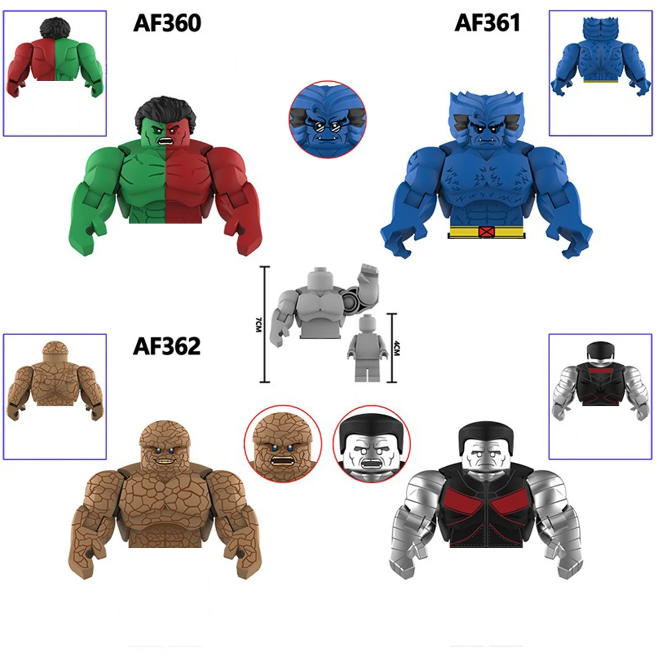 AF360-363 Adult Mobile Arm Environment Assembled Building Blocks Toy Collection for Film and Television Enthusiasts