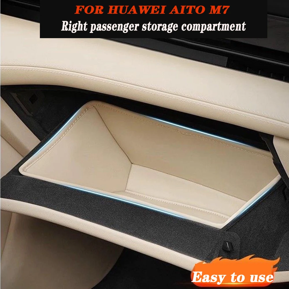 

FOR HUAWEI AITO M7 2023 Front passenger storage compartment leather storage box car interior accessories