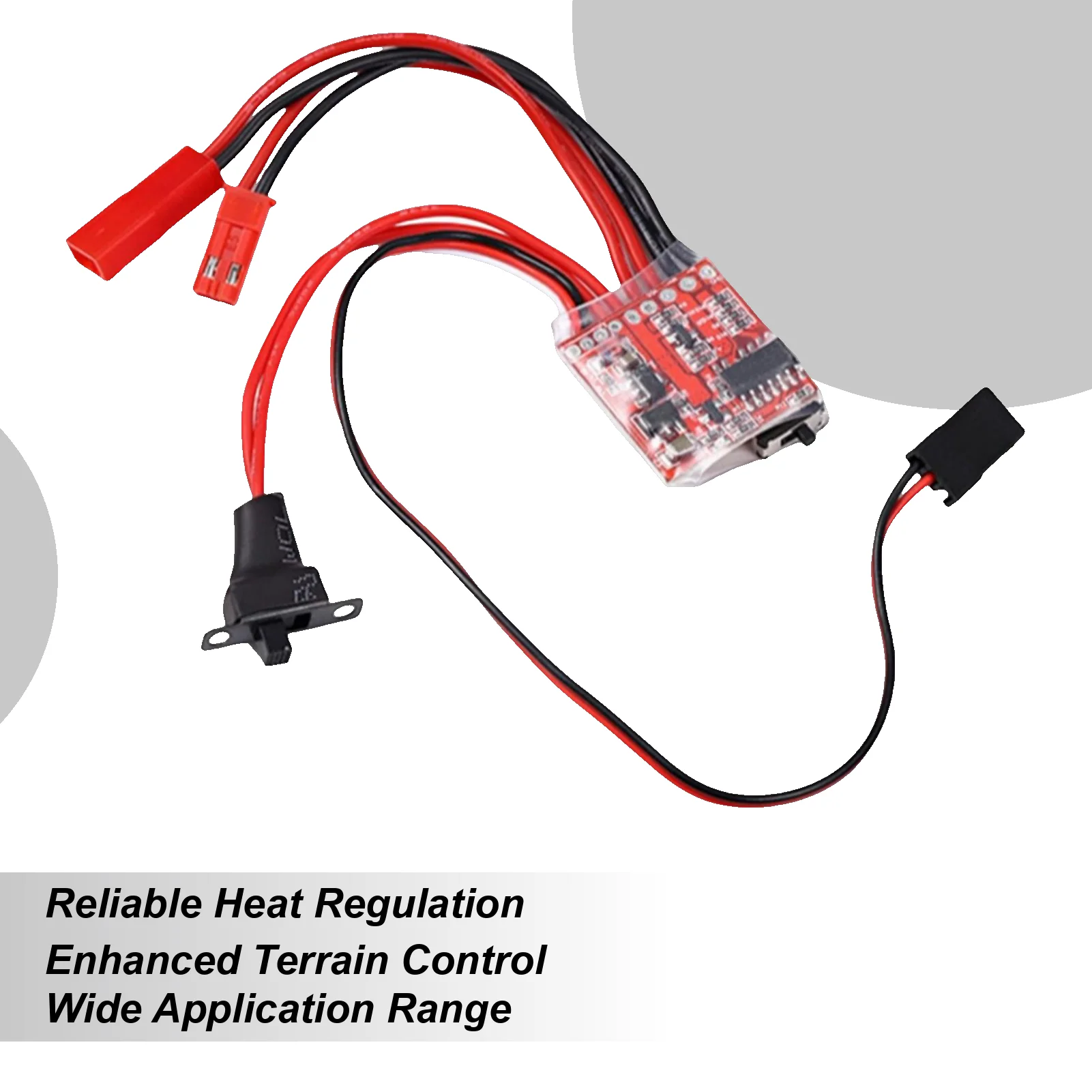 

Brushed ESC Speed Controller Pack-and-Play Design Multi-level Current Adjustment RC Models Bidirectional Brushed ESC For Boat