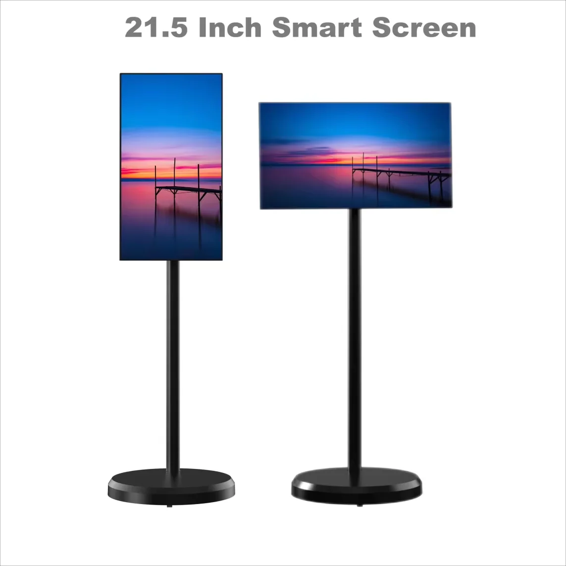 Tragbarer 22-Zoll-Fernseher auf Rädern