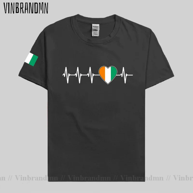 Cote d'Ivoire Ivorian Heartbeat I Love the Ivory Coast Country Flag Heart Family T-shirts clothing sporting CIV Ivorian Ivoirian