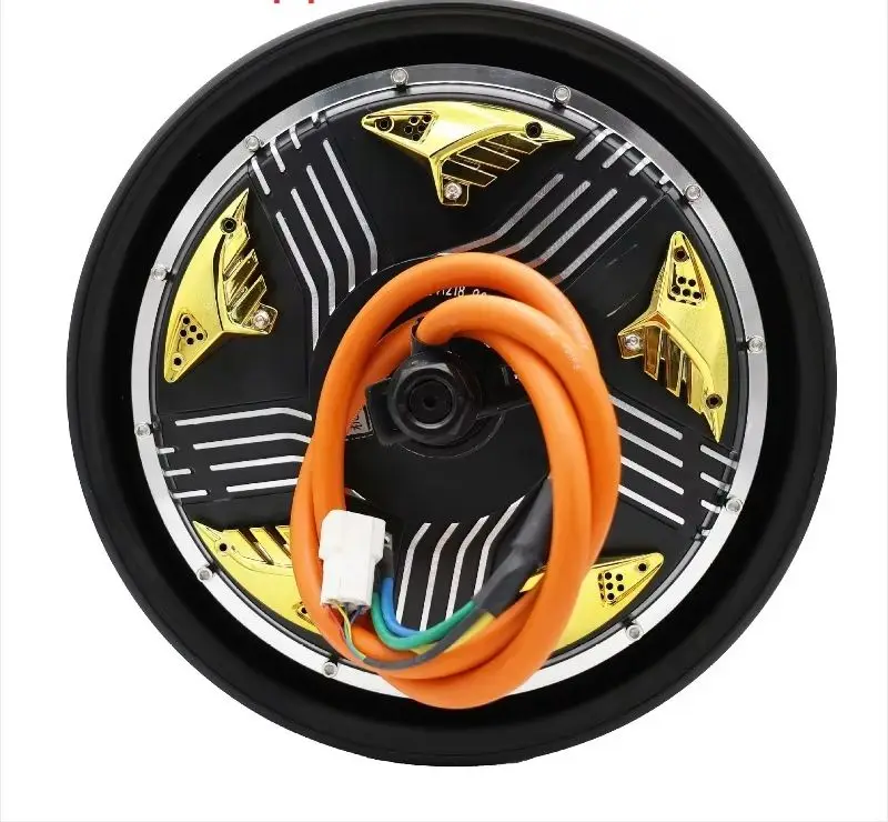 High Quality Suitable for Brushless DC Wheel Hub Motor 72V12 Inch 40H3000W Electric Motorcycle Motor Yellow V5 Accessories