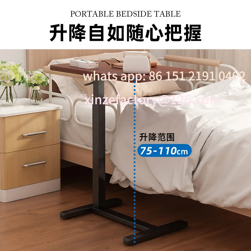 Customizable hydraulic lift bedside table home office desk removable