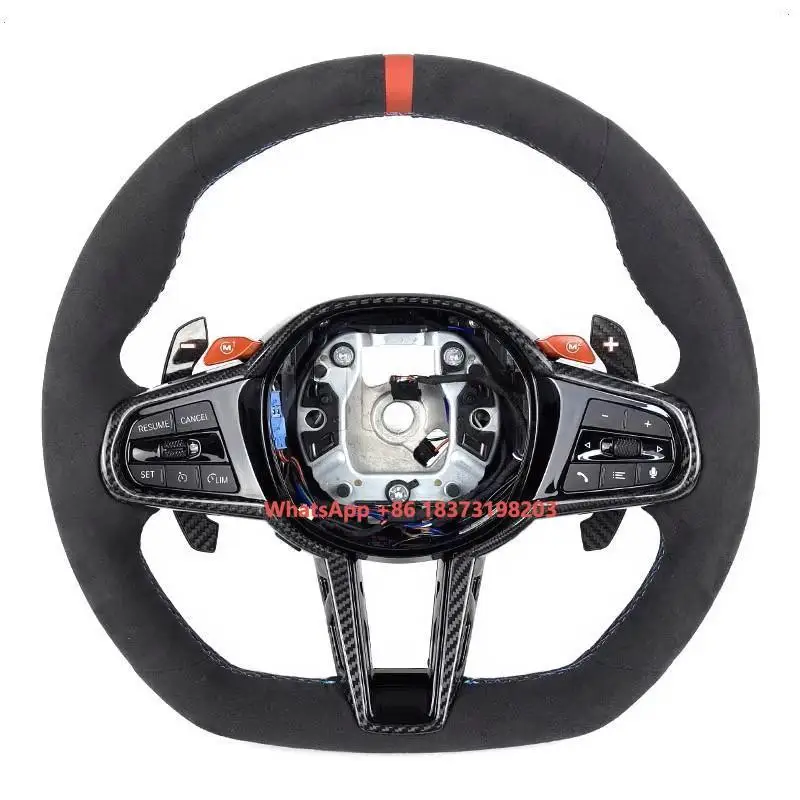 ل CS G سلسلة F30 G20 G22 G23 G26 G80 G81 G30 G32 G34 G36 M3 M4 M5 M الرياضة ألياف الكربون عجلة القيادة 2020 2021 2022 2023 #1