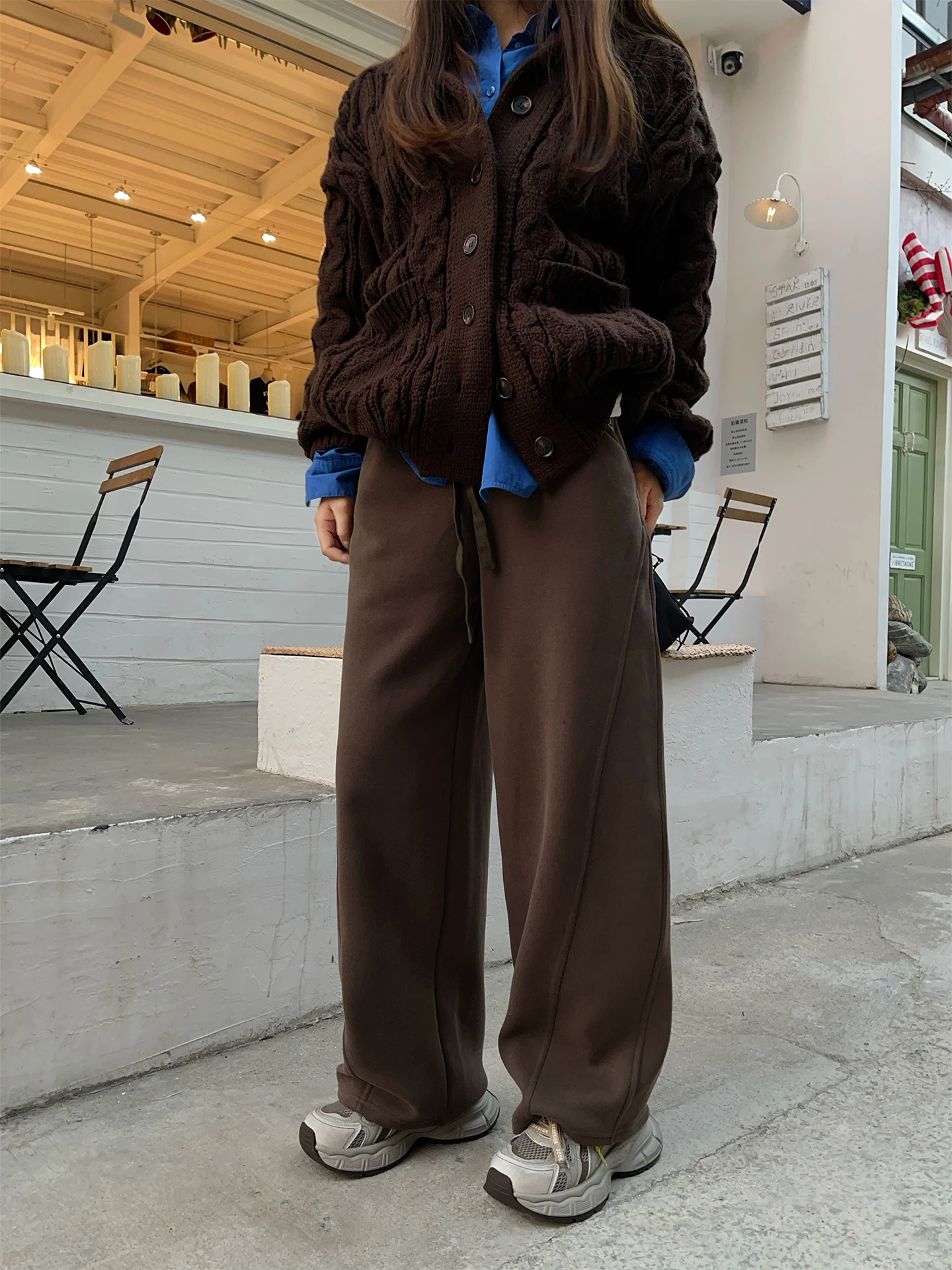 

Брюки с высокой талией и широкими штанинами прямого кроя, утепленные, женские, свободного кроя, повседневные, осенне-зимние, термоштаны