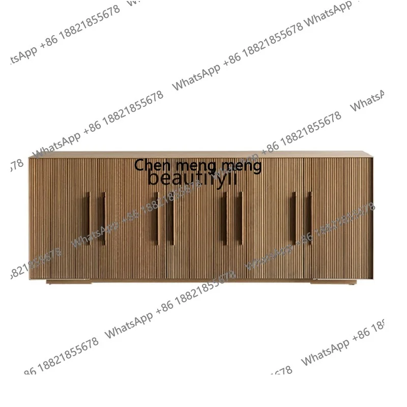 

Nordic Solid Wood Sideboard Simple Modern Storage Dining Room Grille Tea Cabinet Display Meal Preparation Storage Cabinet