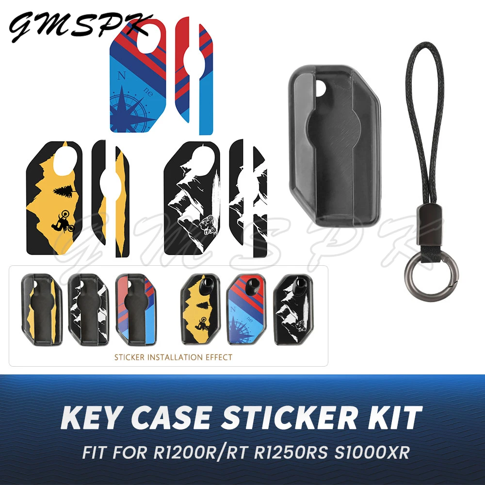 

Key Cover Remote Key Shell Fob Case Keychain With 3 Sticker Fit for R1200R R1200RS R1200GS LC R1250GS ADV F850GS F750GS C400GT