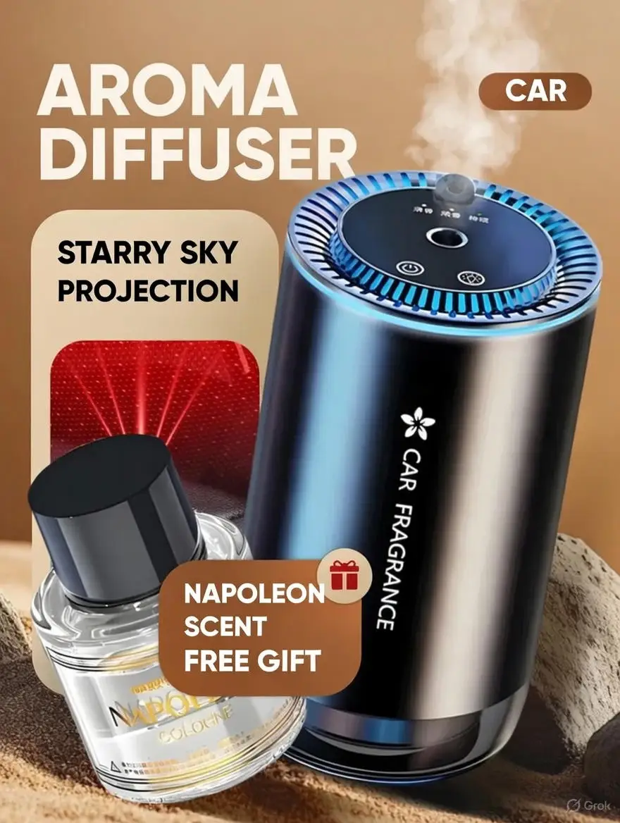 

Solar Car Perfume Diffuser Automatic Rotating Aroma Freshener Adjustable Fragrance Long Lasting For Dashboard Home Office