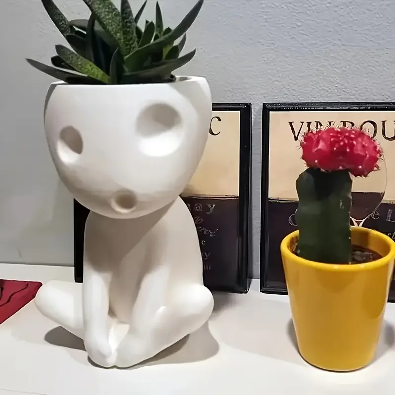 Kawaii شجرة الجان زارع وعاء كوداما البستنة وعاء حامل نبات صغير حامل النبات أواني الزهور النباتية للنباتات الداخلية