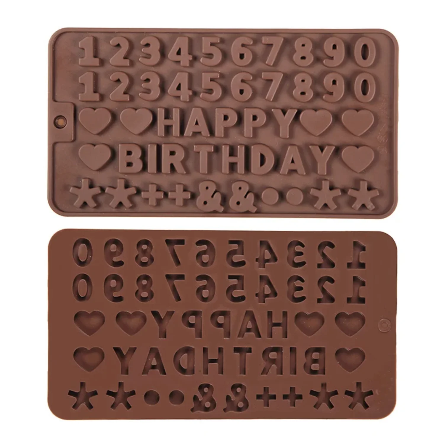 English Letter Silicone Chocolate Mold Alphanumeric Candy Biscuit Jelly Ice Baking Mould Cake Decor Soap Candle Making Set Gifts