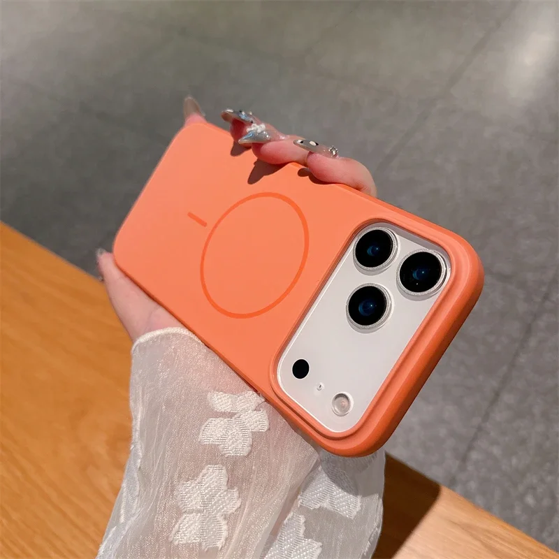 New color collision original matte wireless magnetic anti drop TPU+PC For iPhone 17Air 17 17Pro 17Pro max 16 16Pro 16Pro max