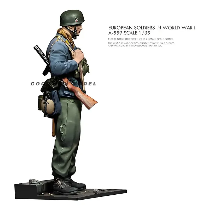 1/35 Resin Figure Model Kit - European Soldiers, WWII A-558 Scale, GK, Unassembled and Unpainted