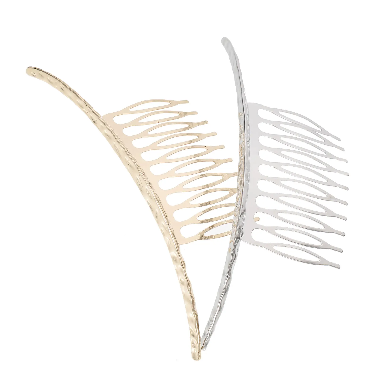 

2Pcs Hair Comb Pin Alloy Simple Durable Side Combs for Girls Wedding Veil Craft Projects Bridal Side Hair Accessories