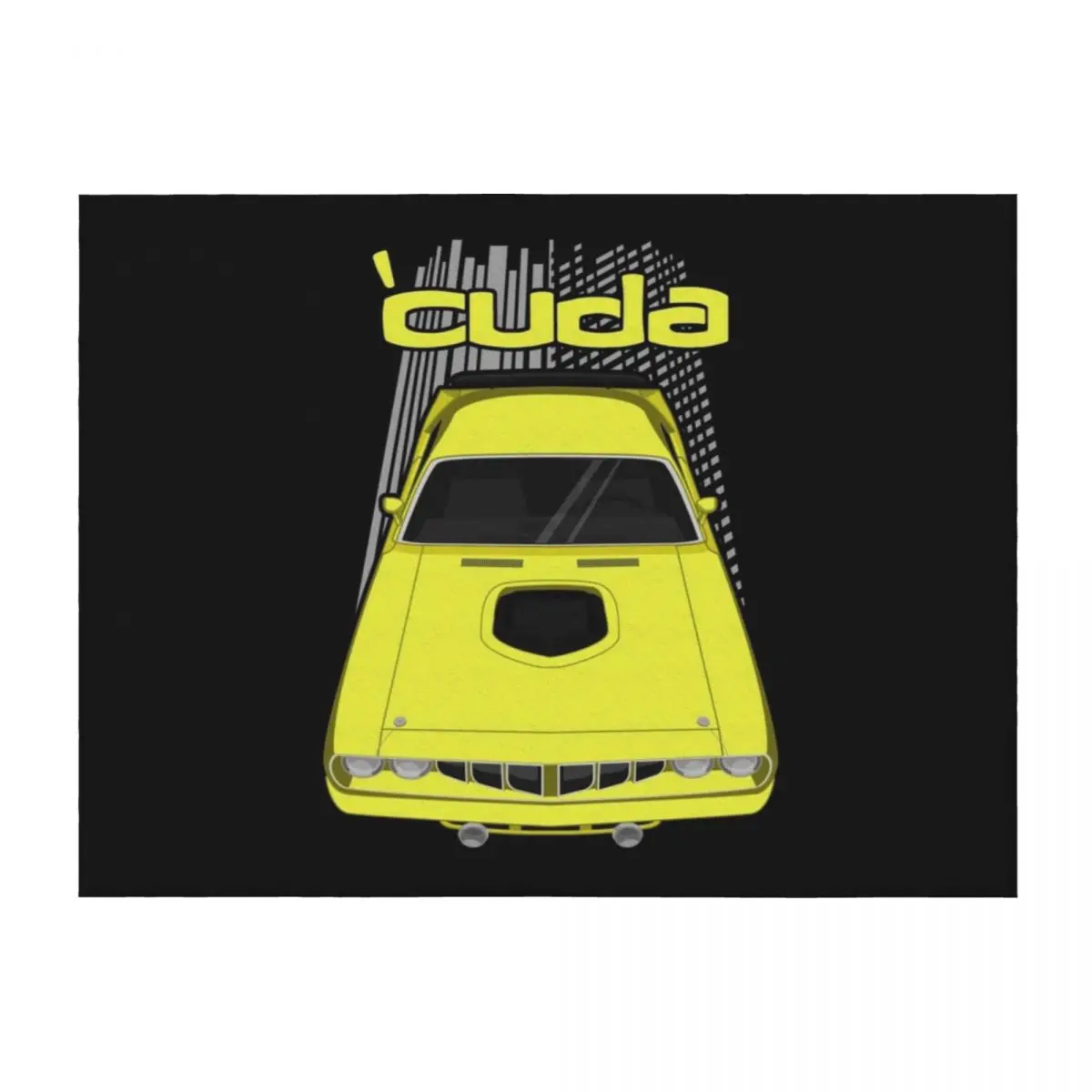 

Plymouth Barracuda 1971 - Yellow Throw Blanket Heavy cosplay anime valentine gift ideas Cute Blankets