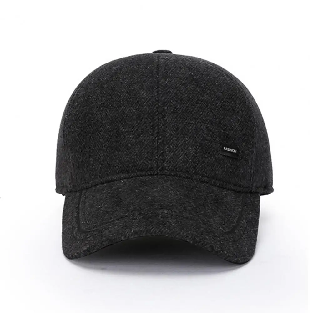 Snapback Cap  Delicate Adjustable Wear-resistant  Winter Hat Woolen Baseball Cap for Daily Life