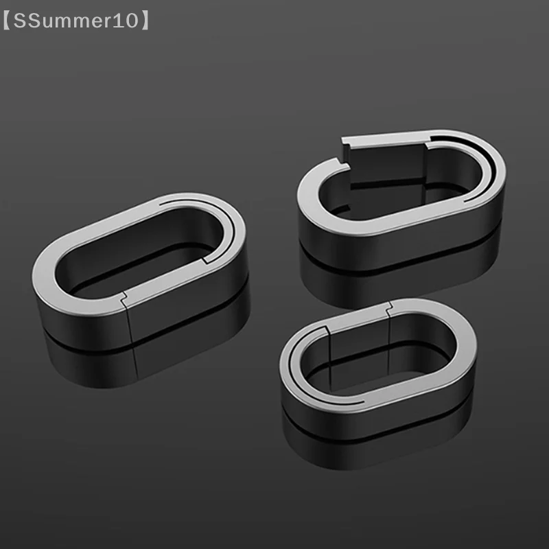 【xxx】Titanium Alloy Key Ring Connection Buckle Universal Joint Auxiliary Ring Connection Bayonet Ring Personality Creativity【SS】