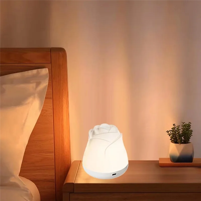 ABRB-Цветочный ночник для девочек с регулируемой яркостью, детский ночник для детей, цветочная лампа, энергосберегающий детский ночник