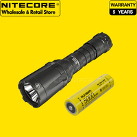 Stepless Brightness Adjustment NITECORE SRT7i 3000 Lumens Rechargeable Tactical Flashlight with NL2150HPi 5000mAh Battery