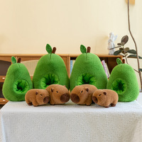 Avocado Capybara Doll Plush Toy Soft Animal Water Porpoise Mouse Plush Kapybara Toys Children's Gift Capibala Sleeping Pillow
