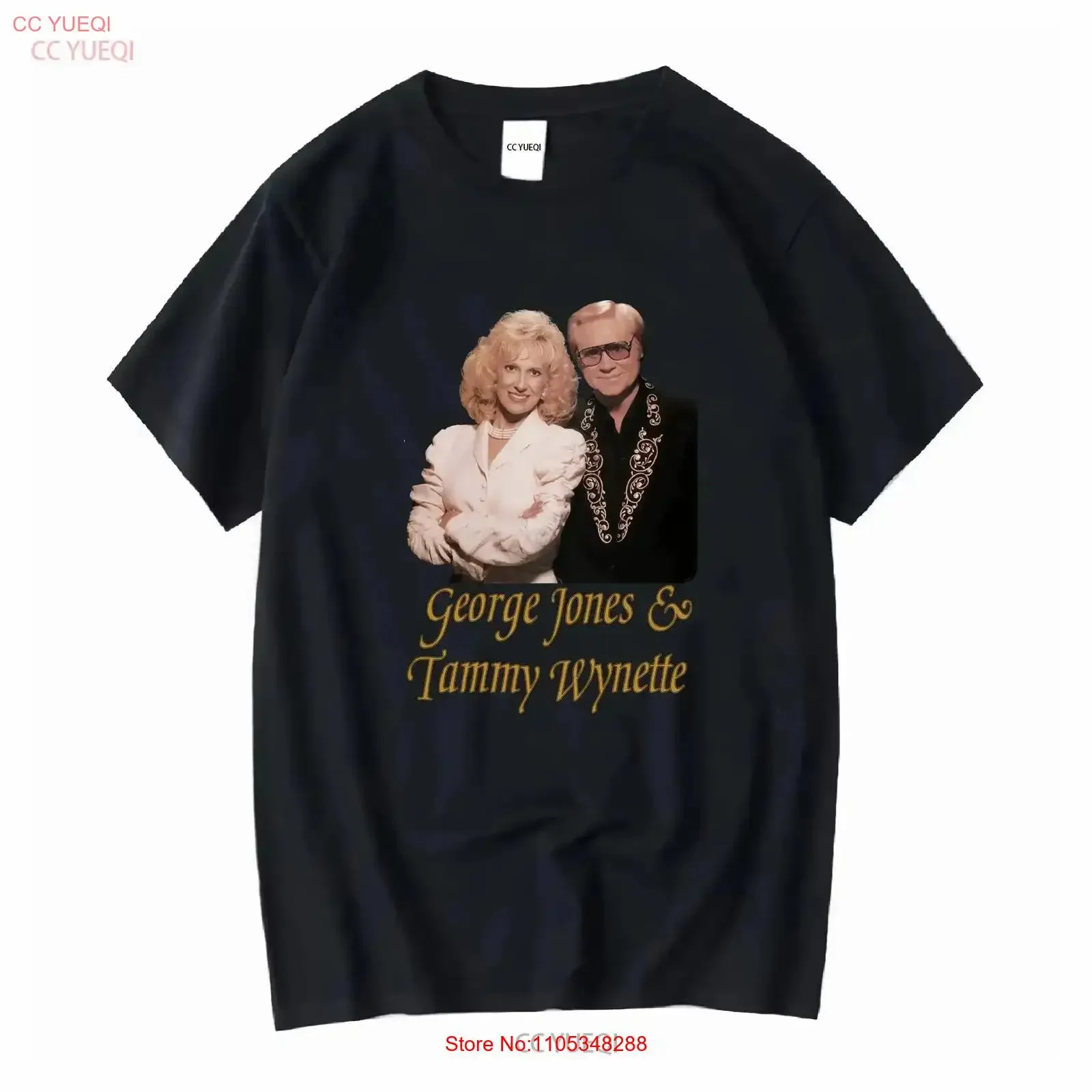 Vintage 1995 George Jones And Tammy Wynette T Shirt Size Large Washed streetwear graphic Comfortable homme Soft Casual vintage