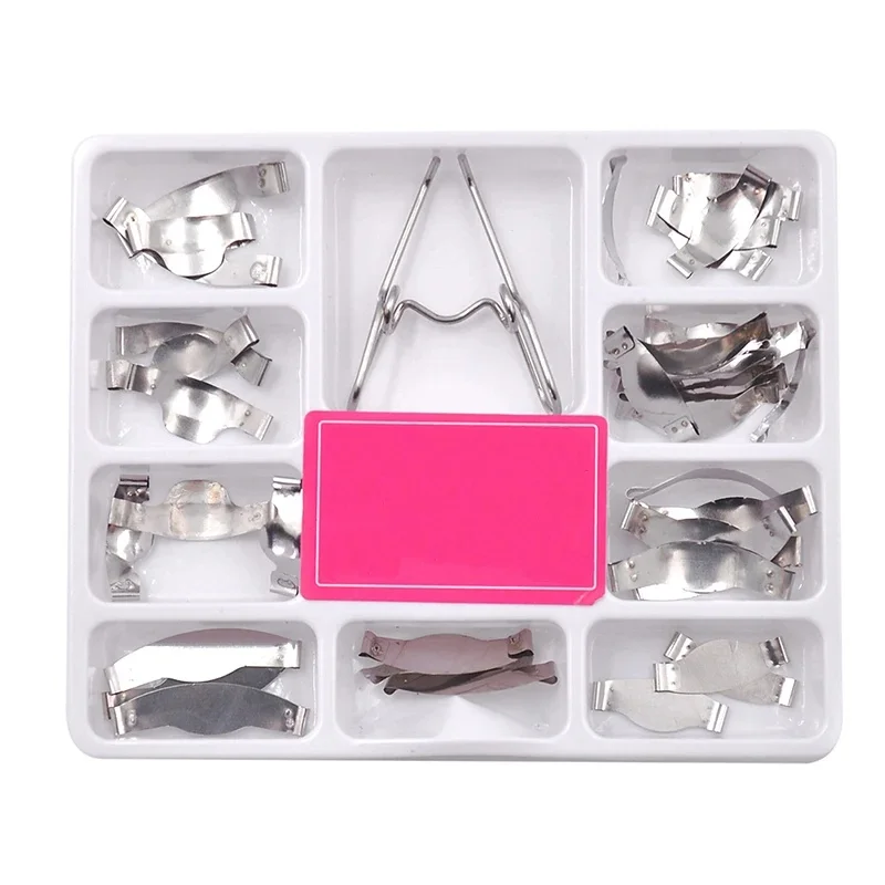 

Dental Saddle Contoured Metal Matrices Matrix Universal Kit With Spring Clipse