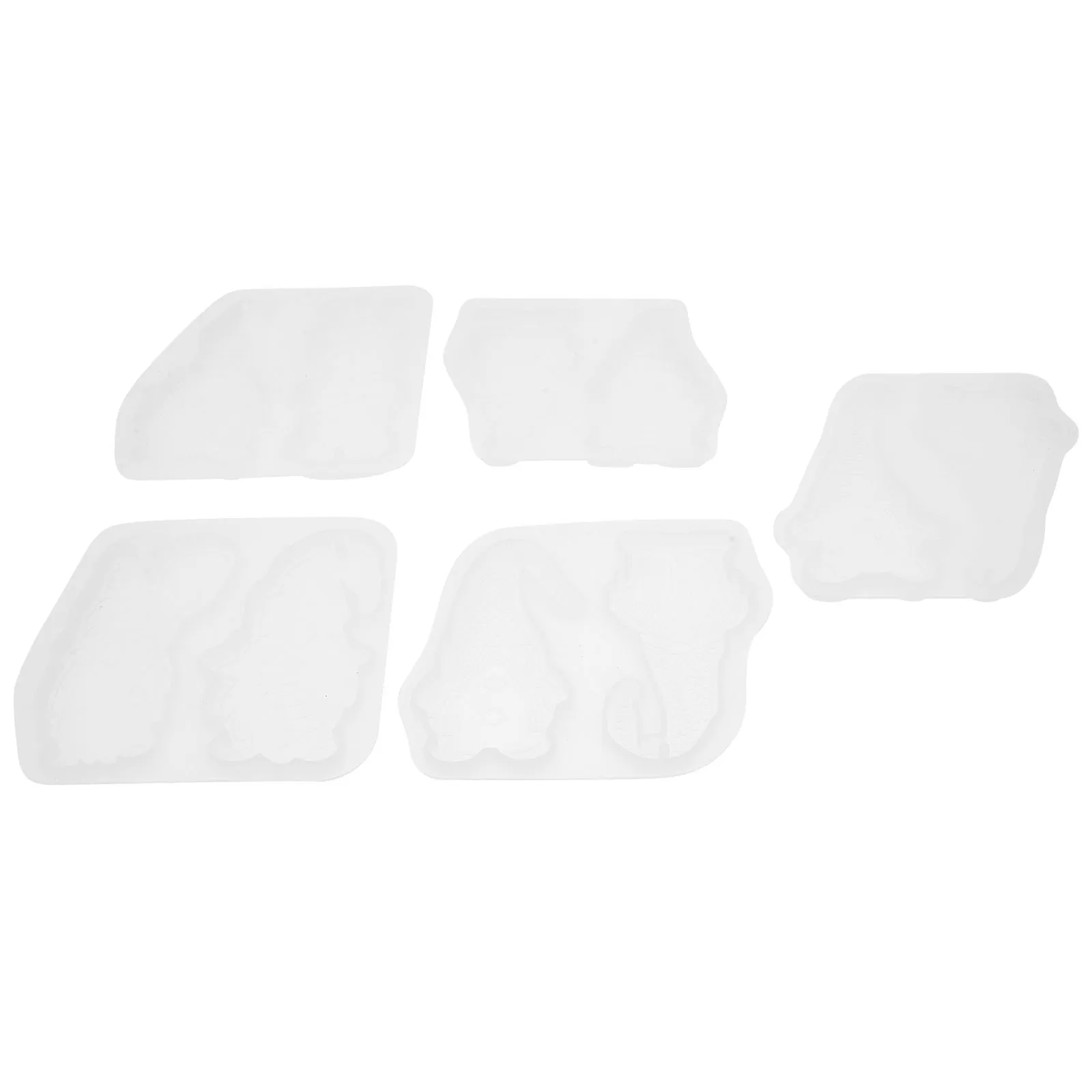 

5pcs Santa Clause Pendant Molds DIY Silicone Making Epoxy Resin Crafts Christmas Decor Gadgets Reusable Non Stick Easy Clean