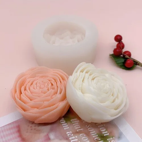 Large Peony Silicone Candle Mold Aromatherapy Gypsum Soap Resin Flower Mould Birthday Holiday Gift Wedding Souvenirs Home Decor