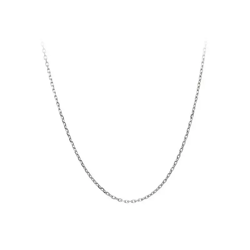 مجوهرات XP -(45 سم × 1.5 مم) 24 ك 14 ك ضوء 18 ق مطلي بالذهب الأبيض قلادات صغيرة على شكل حرف O للرجال والنساء مجوهرات الأزياء